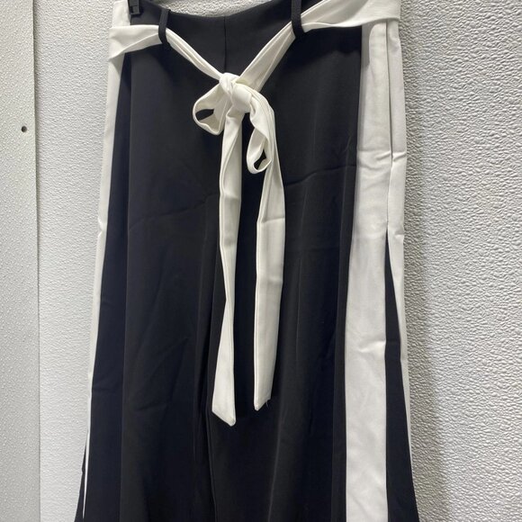 NEW IMPERIAL Women's Side Contrast Stripe Belted Pants Size XS Black/White - Picture 9 of 11